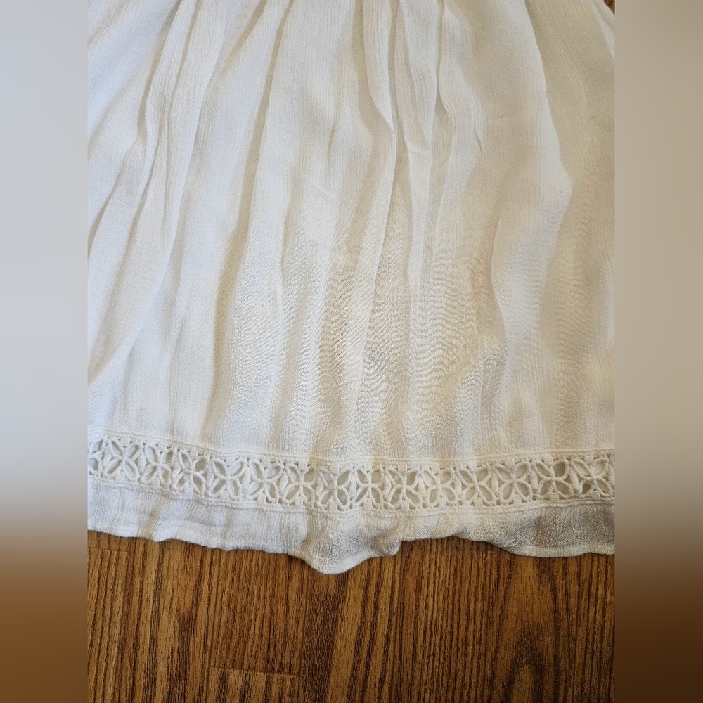 Kid's hollister women’s beige dress size 3 lace top side zip - Picture 7 of 12